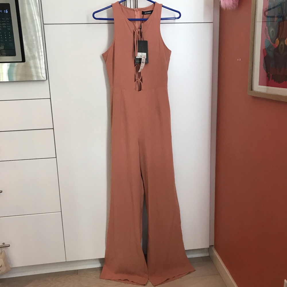 Missguided (Nordstrom/Urban Outfitters) jumpsuit, size: 4, color: light mauve.